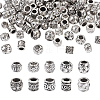Craftdady 100Pcs 10 Style Tibetan Style Alloy European Beads FIND-CD0001-34-26