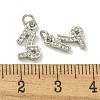 Rack Plating Brass Micro Pave Cubic Zirconia Pendants KK-K386-02L-P-3