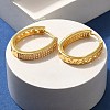 Brass Cubic Zirconia Hoop Earrings EJEW-M048-05G-2