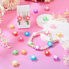100Pcs 2 Styles Two Tone Opaque Acrylic Beads SACR-TA0001-59-7