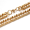 304 Stainless Steel Twisted Chains Necklaces NJEW-L398-07G-1