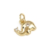 Brass Micro Pave Cubic Zirconia Elephant Charms KK-D409-41G-B-2