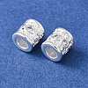 Brass Micro Pave Clear Cubic Zirconia European Beads KK-C157-28S-2