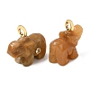 Natural Topaz Jade Carved Pendants G-H357-01G-08-2
