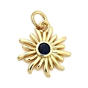 Sun Brass Micro Pave Cubic Zirconia Pendants KK-C134-11G-04-1