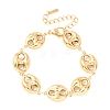 304 Stainless Steel Coffee Bean Link Chain Bracelets X-BJEW-D359-14B-G-7
