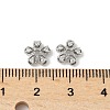 Brass Micro Pave Clear Cubic Zirconia Bead Caps KK-V015-22P-2