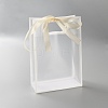 Rectangle Plastic Packaging Gift Bags with Hole Handle and Silk Ribbon ABAG-WH0044-61D-1