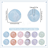 48pcs 6 colors Opaque Acrylic Beads OACR-SC0001-80-2