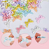 50Pcs Baking Paint Opaque Alloy Beads FIND-SP0002-43-6