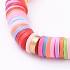 Handmade Polymer Clay Heishi Bead Stretch Bracelets BJEW-JB05095-05-3