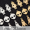 DICOSMETIC 24Pcs 6 Style 201 Stainless Steel Laser Cut Pendants STAS-DC0008-58-4