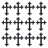 Cross Fleury Polyester Embroidery Iron on Applique Patch PATC-WH0005-44A-1