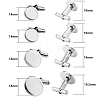 8Pcs 4 Styles 304 Stainless Steel Cuff Buttons STAS-SZ0001-63-2