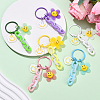 Acrylic Pendant Decorations HJEW-YW00186-01-5