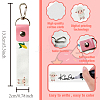 PU Leather & Cotton Name Marker Keychain AJEW-WH0514-022-2