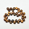 Natural Tiger Eye Teardrop Beads G-P094-03-2