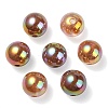 UV Plating Rainbow Iridescent Acrylic Beads OACR-F004-04C-2