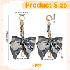 2Pcs Polyester Bowknot Bag Extension Chains PURS-ME0001-01B-2