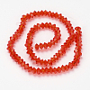 Faceted Bicone Transparent Glass Bead Strands GLAA-J082-A16-2