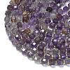 Natural Purper Lodolite Quartz Beads Strands G-K389-A11-01-3