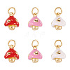 6Pcs 3 Colors Brass Enamel Charms KK-TA0002-64-1