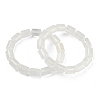 Column Natural Quartz Crystal Rock Crystal Beads Stretch Bracelets for Women Men BJEW-A148-01A-27-4