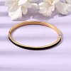 304 Stainless Steel Enamel Hinged Cuff Bangles for Women SA-CBAC920-15G-02-3