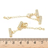 Brass Micro Pave Clear Cubic Zirconia Chain Extender LS-KK-G536-16G-3