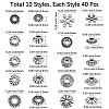 400Pcs 10 Styles Tibetan Style Alloy Spacer Beads TIBEB-PA0001-06-2
