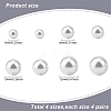 ANATTASOUL 16 Pairs 4 Size Plastic Imitation Pearl Stud Earrings with Steel Iron Pins EJEW-AN0003-89-2
