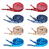 4 Pairs 4 Colors Flower Pattern Polyester Shoelaces FIND-TA0010-30-1