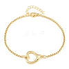 Brass Heart Link Bracelets for Women KK-CBA68DA-02-4
