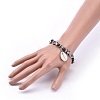 Cowrie Shell Pendant Stretch Bracelets BJEW-JB04058-01-5