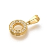 Ion Plating(IP) 304 Stainless Steel Micro Pave Cubic Zirconia Pendants STAS-H228-04G-02-2