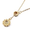 Brass Micro Pave Clear Cubic Zirconia Lariat Necklaces NJEW-JN03010-02-3