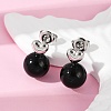 304 Stainless Steel Enamel Stud Earrings EJEW-G423-11P-1