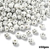 150Pcs Opaque Acrylic Beads MACR-YW0004-21C-1