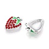Alloy Rhinestone and Enamel Pendants PALLOY-T092-42P-2