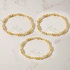 Bohemia Brass Round Beaded Stretch Bracelet Sets TK0566-42-1