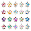 20Pcs Polymer Clay Flower & CCB Frame Links Connector Charms CLAY-TADJ0001-08P-1