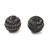 Stripe Pattern Polymer Clay Rhinestone Beads CLAY-NH0001-01C-1