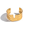 Exaggerated 304 Stainless Steel Open Cuff Bangles JN8836-5