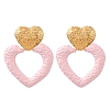 Valentine's Day 304 Stainless Steel Dangle Stud Earrings EJEW-T054-10G-2