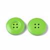 4-Hole Spray Painted Wooden Buttons BUTT-T006-015-2