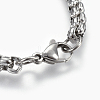 304 Stainless Steel Box Chain Bracelets BJEW-P239-12-4