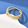 Brass Micro Pave Cubic Zirconia Finger Rings RJEW-D340-01G-05-1