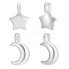 4Pcs 2 Styles 925 Sterling Silver Charms STER-PH0003-45-1
