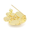 Camellia Flower Shape Alloy Brooch JEWB-U006-15LG-2