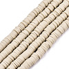 Handmade Polymer Clay Beads Strands LS-CLAY-R089-6mm-115-1